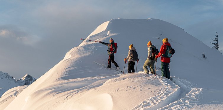 Tourengeher im Schnee