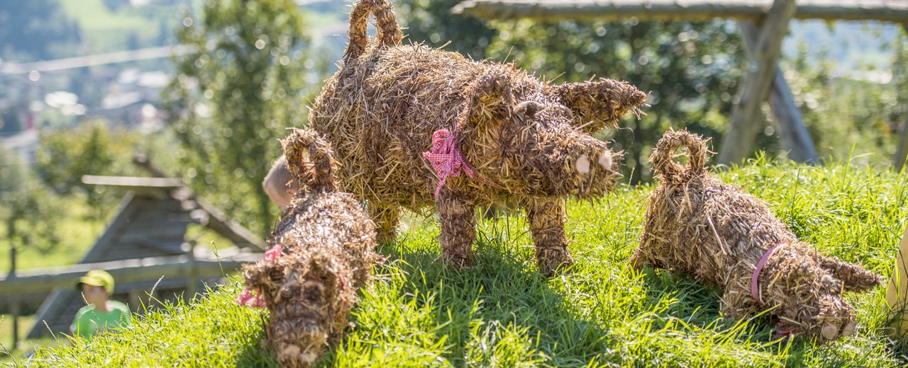 Animals made from straw