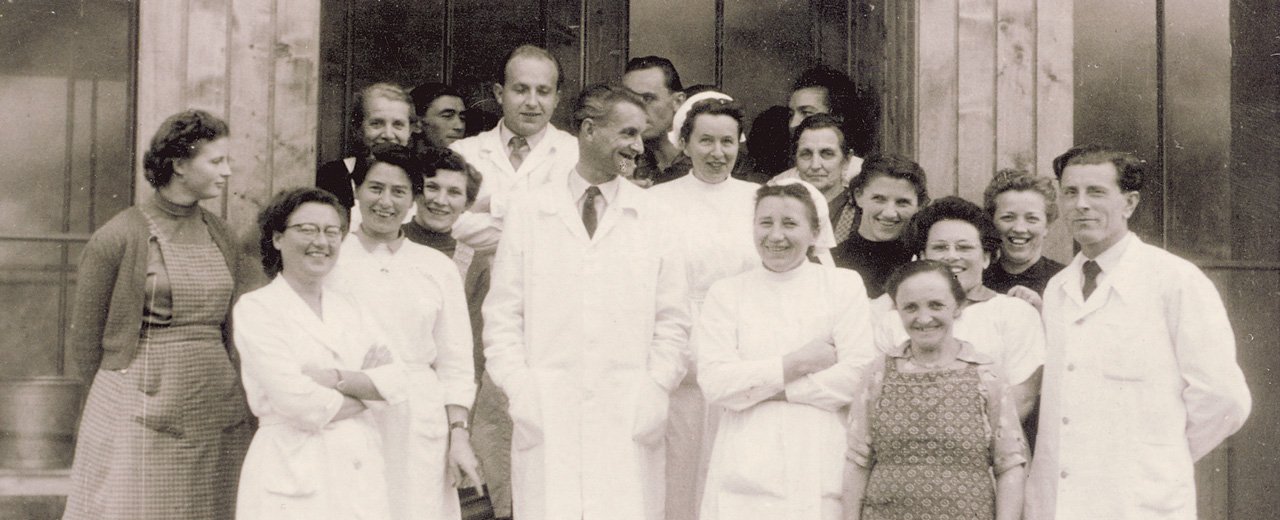 Historisches Bild von der einstigen Belegschaft des Heilstollens