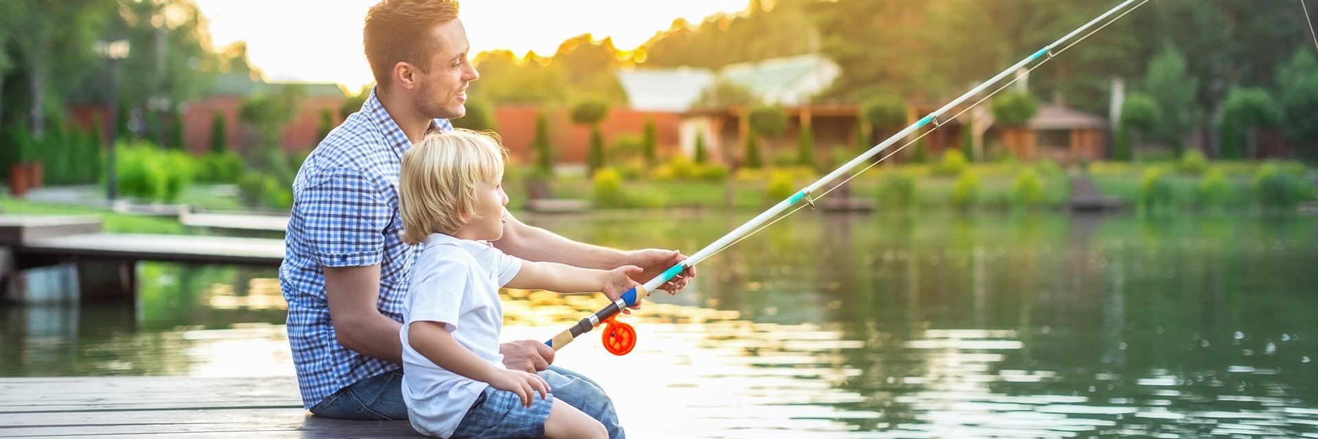 Vater und Sohn beim Fischen in den Gasteiner Seen