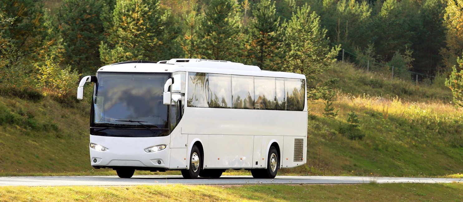 Bus auf einer Landstraße
