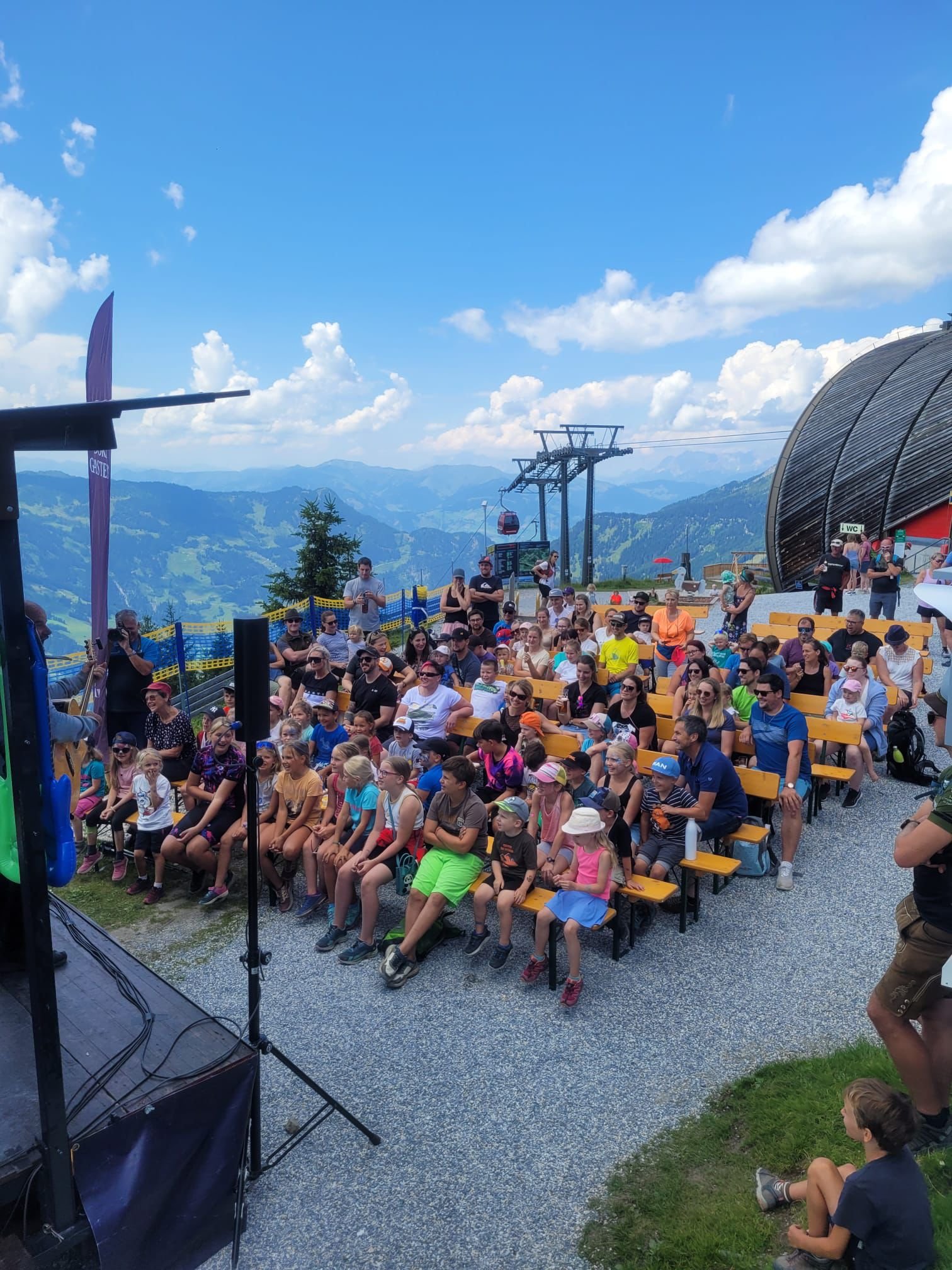 Publikum lacht beim Bluatsckink Familienkonzert am Fulseck