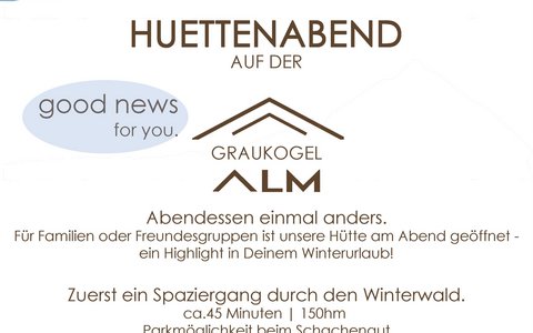 Hüttenabend Graukogelalm