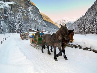 Pferdeschlittenfahrt im Kötschachtal