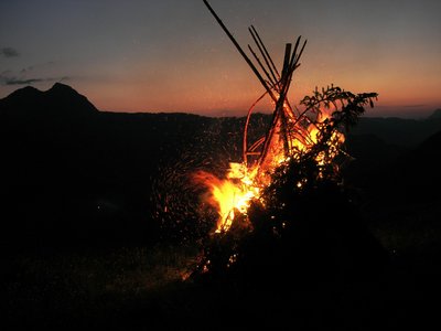 Berge in Flammen