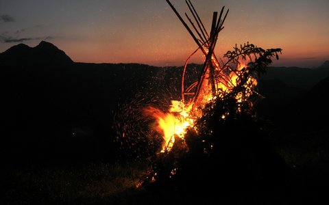 Berge in Flammen