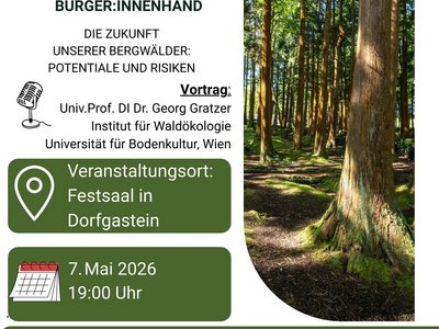 Plakat Vortrag Bergwald